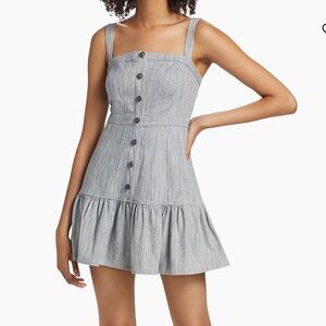 Cinq a sept Button-Down Denim Space dye Dress